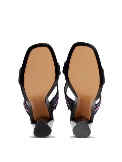 SLIDE Sandalias altas con cinta con logo espacio azul - Zapatos Mujer