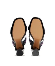 TOMMY HILFIGER SLIDE Sandalias altas con cinta con logo espacio azul - Zapatos Mujer - 6