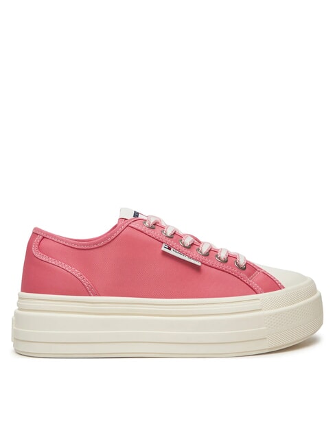 TJW FOXING Zapatillas de plataforma en tejido rosa preppy - Zapatos Mujer
