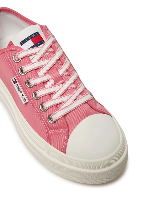 TJW FOXING Zapatillas de plataforma en tejido rosa preppy - Zapatos Mujer