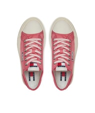 TOMMY HILFIGER TJW FOXING Zapatillas de plataforma en tejido rosa preppy - Zapatos Mujer - 4