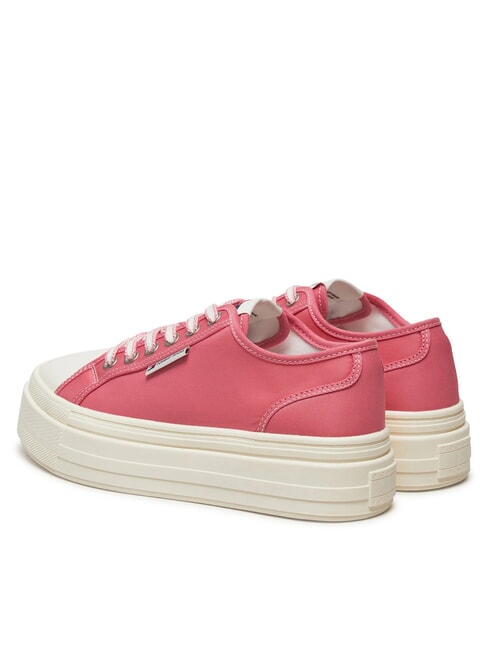 TJW FOXING Zapatillas de plataforma en tejido rosa preppy - Zapatos Mujer