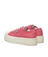 TOMMY HILFIGER TJW FOXING Zapatillas de plataforma en tejido rosa preppy - Zapatos Mujer - 5