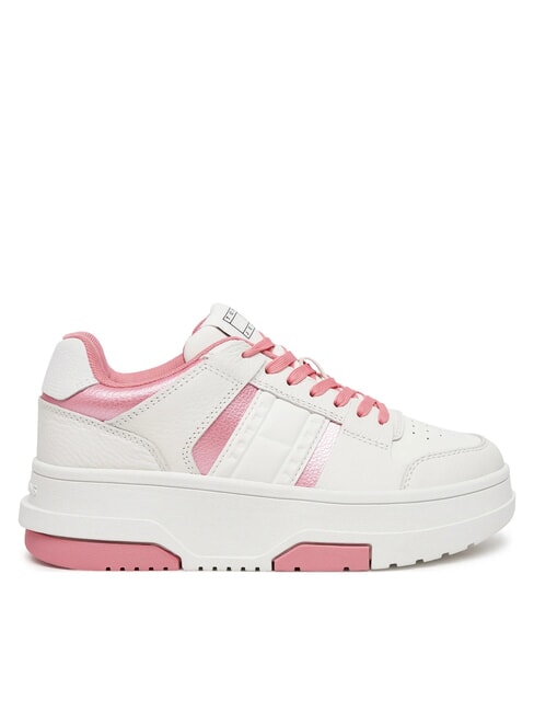 TH BROOKLYN Zapatillas de piel con plataforma plana rosa preppy - Zapatos Mujer