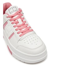 TOMMY HILFIGER TH BROOKLYN Zapatillas de piel con plataforma plana rosa preppy - Zapatos Mujer - 3