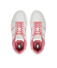 TOMMY HILFIGER TH BROOKLYN Zapatillas de piel con plataforma plana rosa preppy - Zapatos Mujer - 4