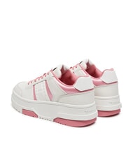 TOMMY HILFIGER TH BROOKLYN Zapatillas de piel con plataforma plana rosa preppy - Zapatos Mujer - 5