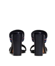 TOMMY HILFIGER SLIDE Sandalias altas con cinta con logo espacio azul - Zapatos Mujer - 5