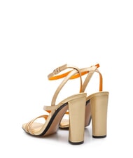 TOMMY HILFIGER TH GOLD BLOCK Sandalias altas de piel oro - Zapatos Mujer - 3