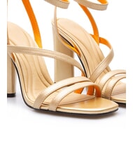 TOMMY HILFIGER TH GOLD BLOCK Sandalias altas de piel oro - Zapatos Mujer - 4