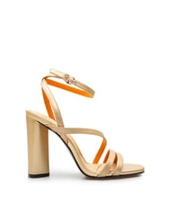 TOMMY HILFIGER TH GOLD BLOCK Sandalias altas de piel - Zapatos Mujer