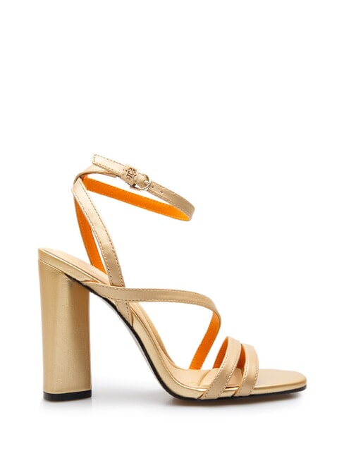 TH GOLD BLOCK Sandalias altas de piel oro - Zapatos Mujer