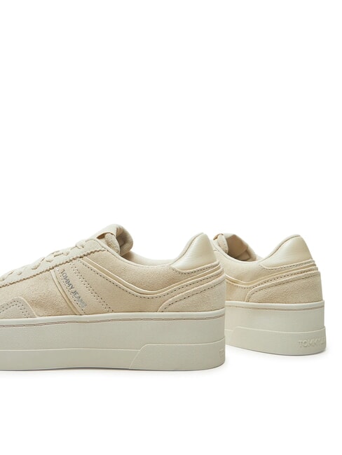 GREENWICH Zapatillas de plataforma plana en piel de ante papel prensa - Zapatos Mujer