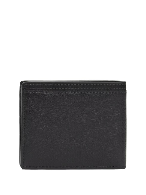 TH CORP Cartera de cuero negro - Carteras Hombre