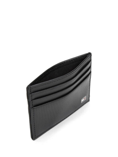 TH FLAG Tarjetero de cuero negro - Carteras Hombre