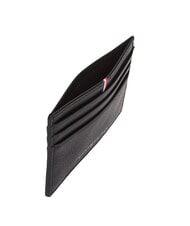TOMMY HILFIGER TH CORP Tarjetero plano de cuero negro - Carteras Hombre - 3