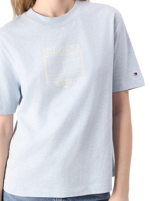 OUTLINE FLAG TEE Camiseta de manga corta de corte regular brezo azul hielo - camiseta