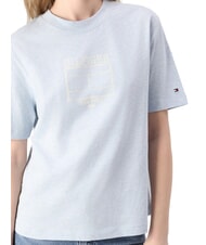 TOMMY HILFIGER OUTLINE FLAG TEE Camiseta de manga corta de corte regular brezo azul hielo - camiseta - 3