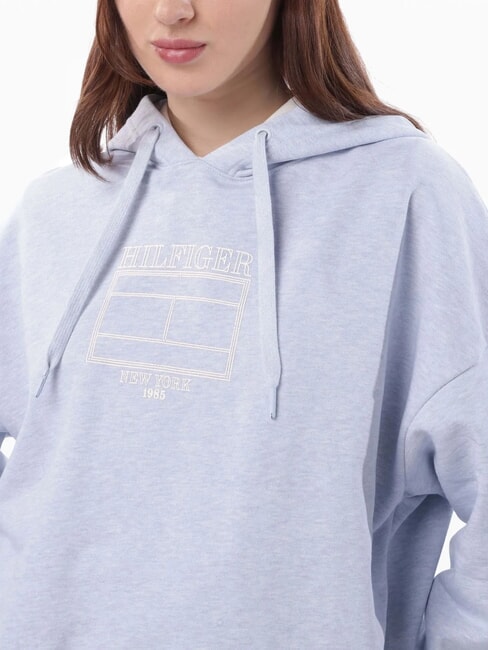 OUTLINE FLAG TEE Sudadera con capucha de corte regular brezo azul hielo - Sudaderas de mujer