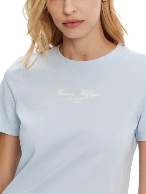 TH Camiseta de manga corta con estampado azul ventoso - camiseta