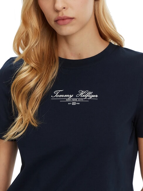 TH Camiseta de manga corta con estampado Marina de noche oscura - camiseta