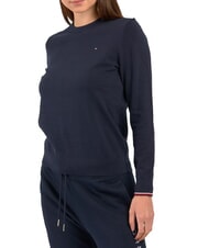 TOMMY HILFIGER TH Su&eacute;ter de cuello redondo para mujer cielo del desierto - Su&eacute;teres de mujer - 3