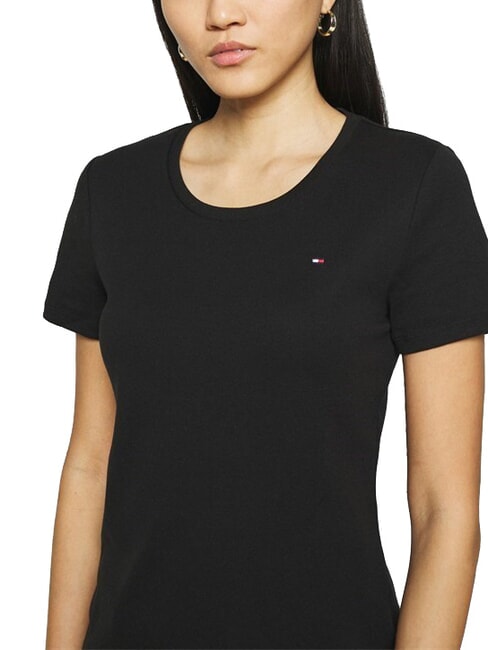 TH Camiseta de manga corta con cuello redondo mezclilla azul - camiseta