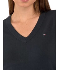 TOMMY HILFIGER TH Su&eacute;ter de cuello en V para mujer ck negro - Su&eacute;teres de mujer - 4