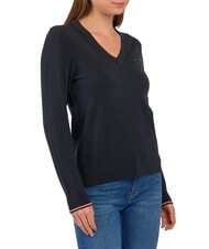 TOMMY HILFIGER TH Su&eacute;ter de cuello en V para mujer ck negro - Su&eacute;teres de mujer - 3