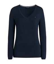 TOMMY HILFIGER TH Su&eacute;ter de cuello en V para mujer azul - Su&eacute;teres de mujer - 4