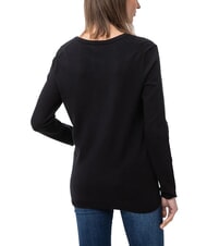 TOMMY HILFIGER TH Su&eacute;ter de cuello en V para mujer Tommy Black - Su&eacute;teres de mujer - 2