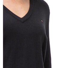 TOMMY HILFIGER TH Su&eacute;ter de cuello en V para mujer Tommy Black - Su&eacute;teres de mujer - 3