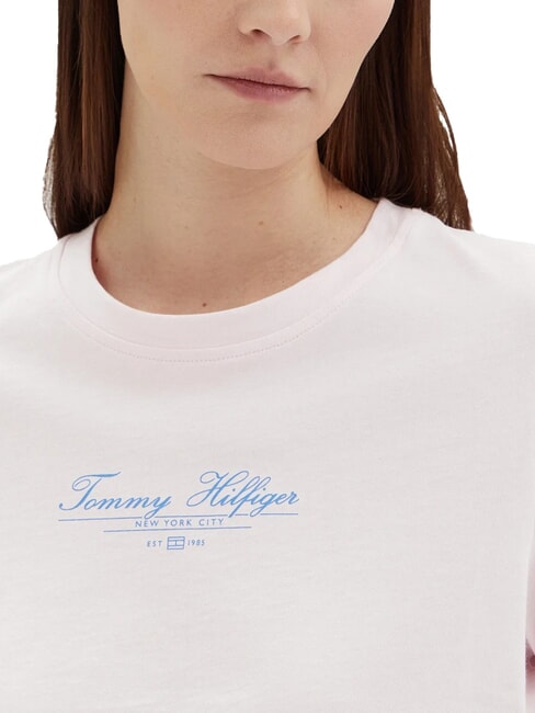 TH Camiseta de manga corta con estampado rosa claro - camiseta