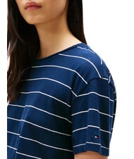TOMMY HILFIGER TH MODERN Camiseta con estampado de mezcla de lino bret&oacute;n crudo/azul marino oscuro stp - camiseta - 3