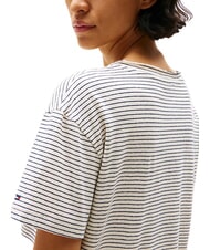 TOMMY HILFIGER TH Camiseta de corte relajado con cuello en V - camiseta