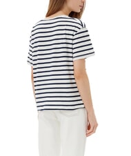 TOMMY HILFIGER TH Camiseta de corte relajado con cuello en V bret&oacute;n crudo/azul marino oscuro stp - camiseta - 2