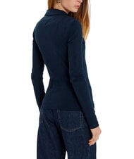 TOMMY HILFIGER TH Polo de manga larga de corte entallado Marina de noche oscura - camisa polo - 2