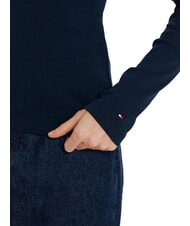 TOMMY HILFIGER TH Polo de manga larga de corte entallado Marina de noche oscura - camisa polo - 4