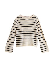 TOMMY HILFIGER POINTELLE CROCHET Su&eacute;ter ligero de rayas Raya azul china blanca - Su&eacute;teres de mujer - 5