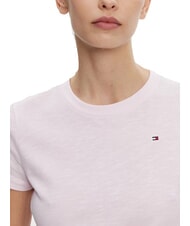 TOMMY HILFIGER SLUB Camiseta de algod&oacute;n de manga corta rosa claro - camiseta - 3