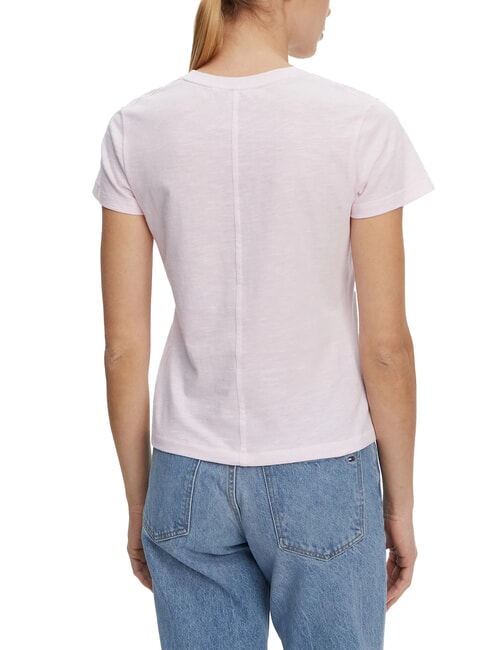 SLUB Camiseta de algod&oacute;n de manga corta rosa claro - camiseta