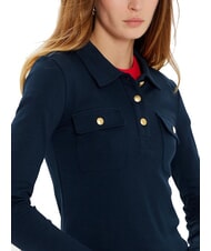 TOMMY HILFIGER TH Polo de manga larga de corte entallado Marina de noche oscura - camisa polo - 3