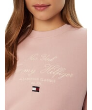 TOMMY HILFIGER MODERN SCRIPT Sudadera de cuello redondo para mujer rosa brumoso - Sudaderas de mujer - 3