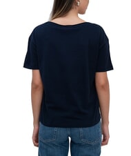 TOMMY HILFIGER TH Camiseta de corte relajado con cuello en V Marina de noche oscura - camiseta - 2