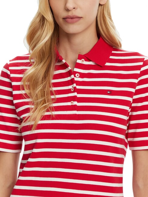 TH 1985 Polo de manga corta para mujer rojo medio/blanco - camisa polo
