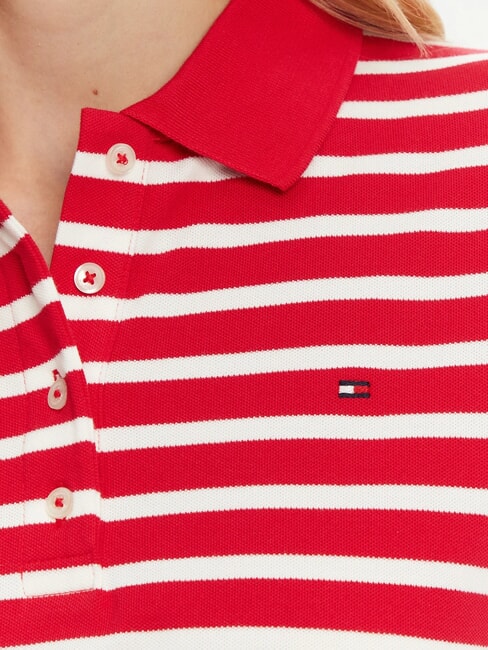 TH 1985 Polo de manga corta para mujer rojo medio/blanco - camisa polo