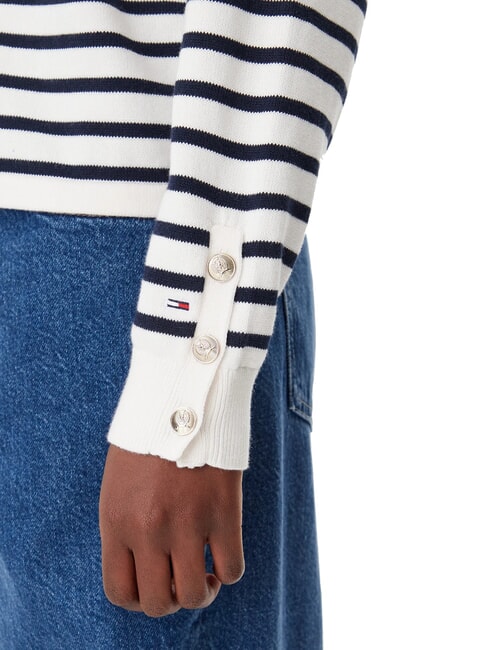 VARSITY Su&eacute;ter de algod&oacute;n con cuello redondo y logo. blanco antiguo - Su&eacute;teres de mujer