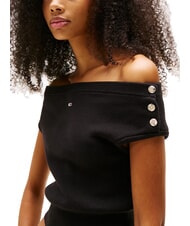 TOMMY HILFIGER TH JEANS Su&eacute;ter corto con mangas cortas negro - camiseta - 3