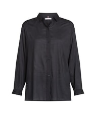 TOMMY HILFIGER TH Camisa de mujer en modal y viscosa negro - Camisas - 5
