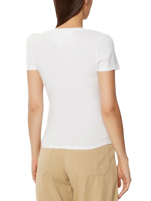 TH JEANS Camiseta de manga corta con cuello en V blanco - camiseta